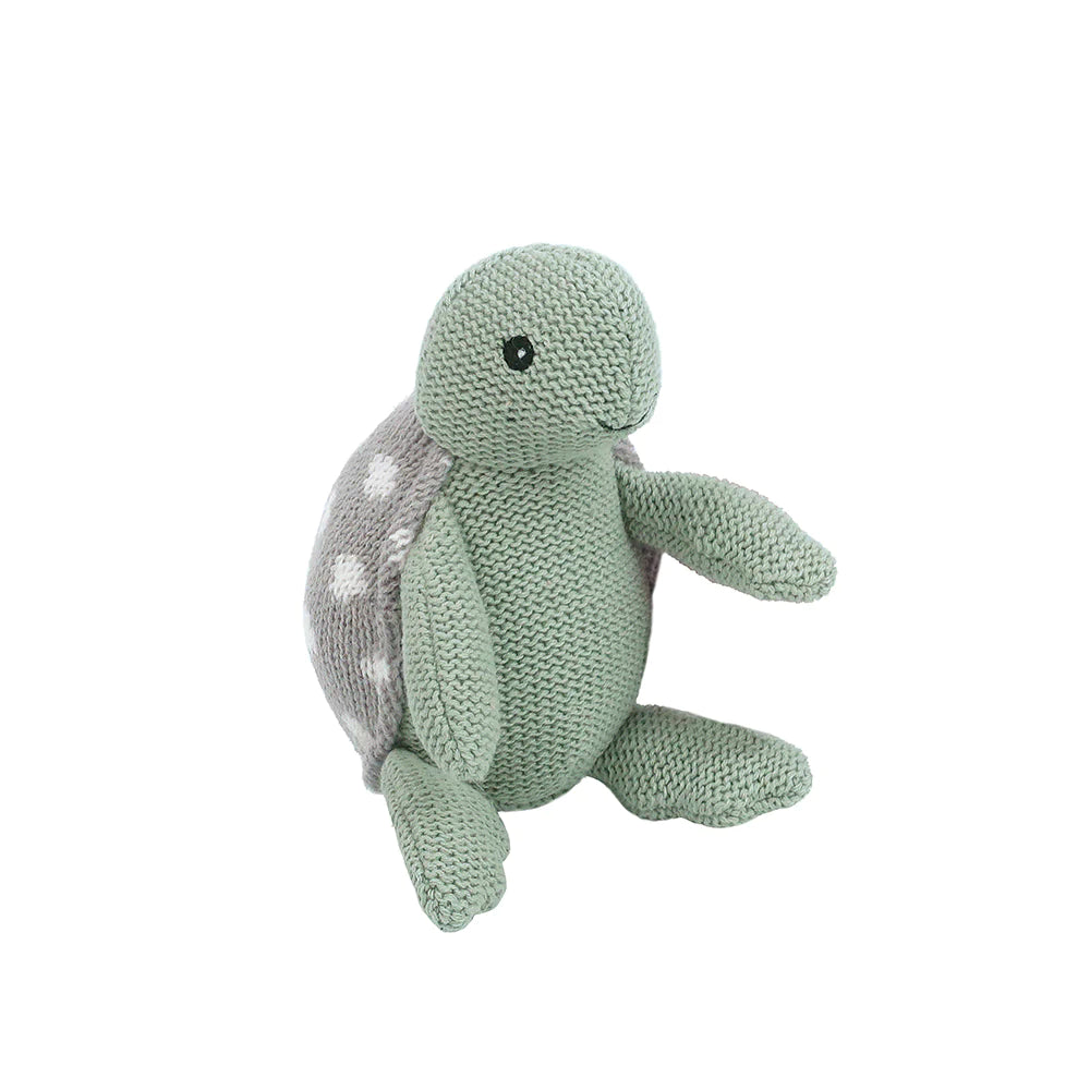 Taylor Turtle Knit Rattle Rattle MON AMI 